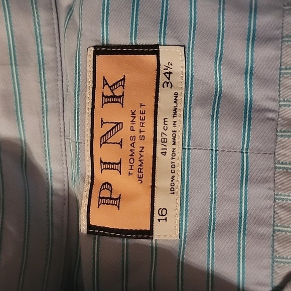 Thomas Pink Dress Shirt Men's Size 16 41/87cm 34-1/2" - Picture 8 of 15